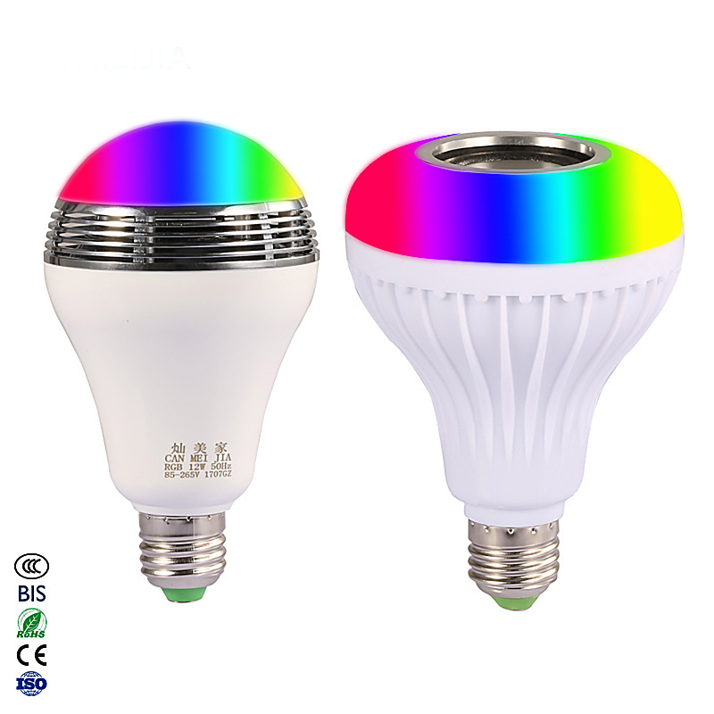 12W E27 Color Changeable RGB Bulb Speaker Light Disco Colorful Remote Control Smart Wifi Led Music Led Bulb,RGB Lamp