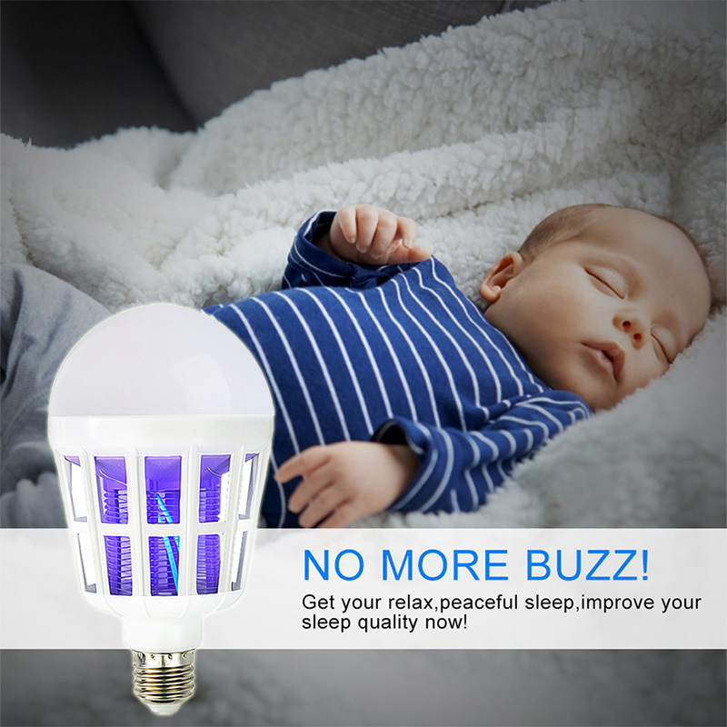 220v E27 Uv Led Bulb 15w electric Mosquito Killer Lamp 2 In 1 Mosquito Trap Insect Killer Light Bulb Fly Bug for baby