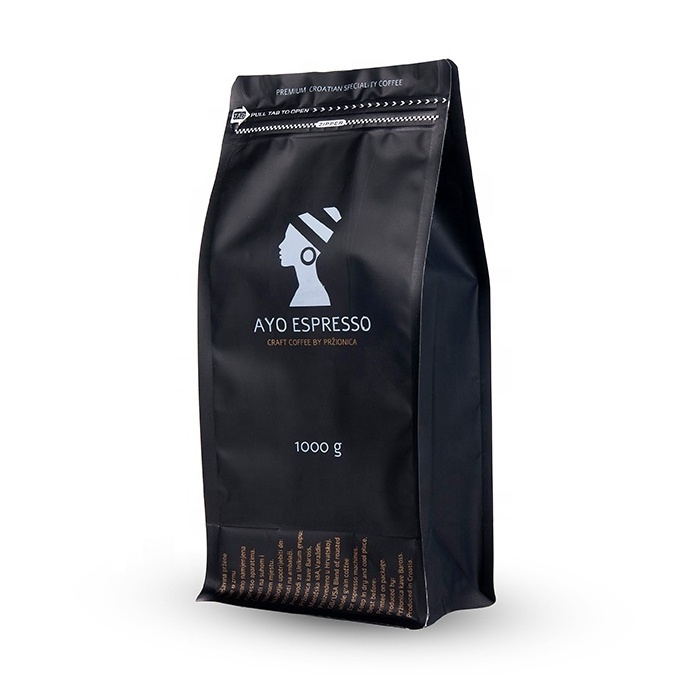 Custom Personalizada Compostables 250G 500G 1KG Plasticas Kaffee De Bolsas Para Empacar Cafe Molido Con Vavula