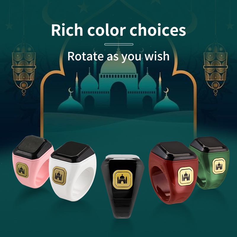 2024 new App Control Smart ring Plastic Counter Muslim Iqabla Electronic Rosary Zikr islamic rings for men