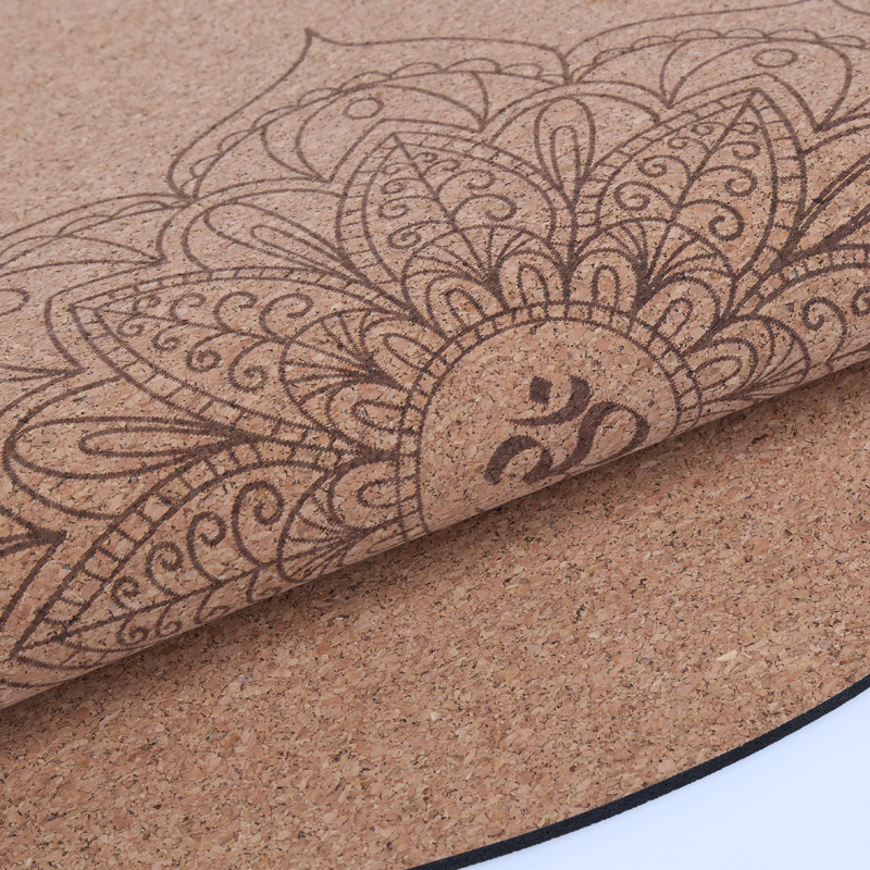 Wholesale Cork Circular Meditation Mat 3 cm Thick Natural Rubber Non-slip Circular Mat Yoga Meditation Mat