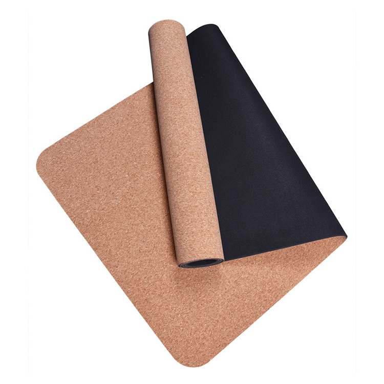 Wholesale New 6mm Eco-Friendly TPE Cork Yoga Mat Custom Pilates Yoga Mat Natural Cork Material