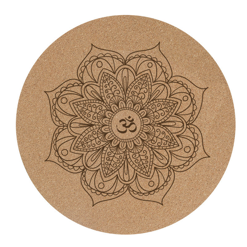 Wholesale Cork Circular Meditation Mat 3 cm Thick Natural Rubber Non-slip Circular Mat Yoga Meditation Mat