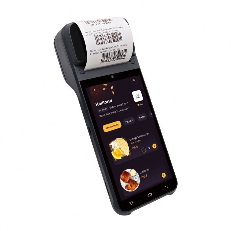 pos price Z92 android POS system mobile with thermal label printer barcode scanner NFC card reader for food ordering