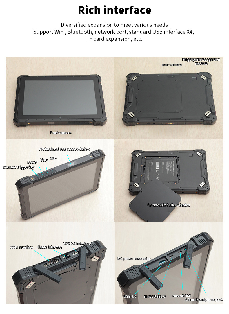 10.1inch rugged tablet windows10 pro OS oem manufacturer of ip67 rugged windows  tablet