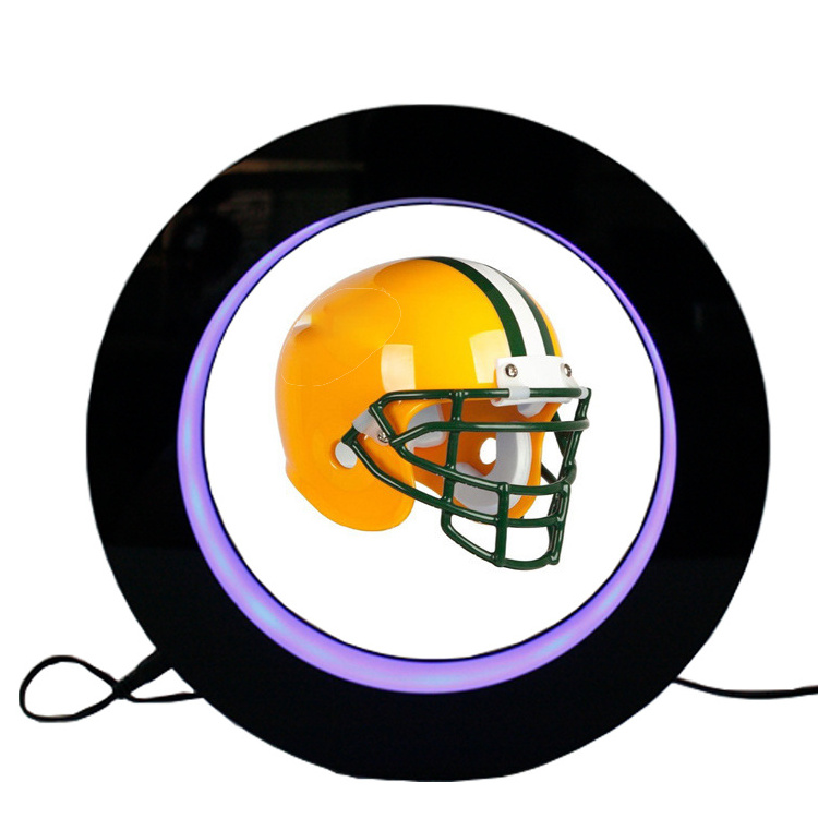 Rotating Levitate Floating Football magnetic Display Helmets Levitation football helmet Stand