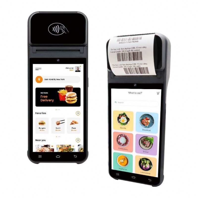 pos price Z92 android POS system mobile with thermal label printer barcode scanner NFC card reader for food ordering