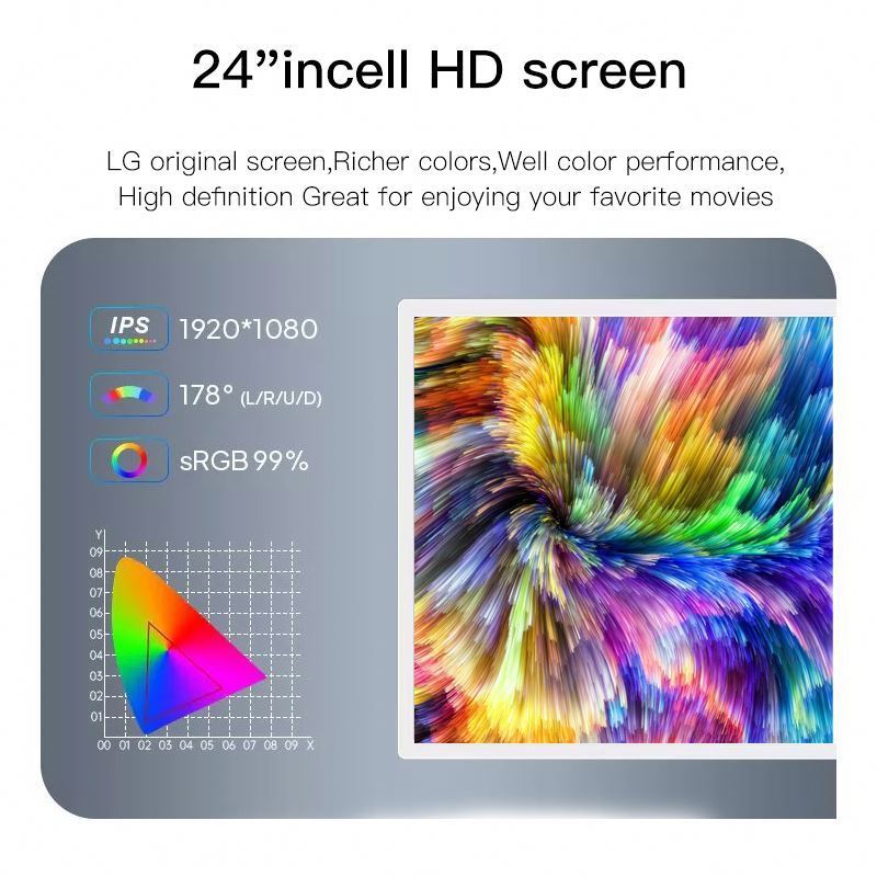 High level 24 inch 32 inch smart Full HD display touch screen android system LCD monitors for shopping mall