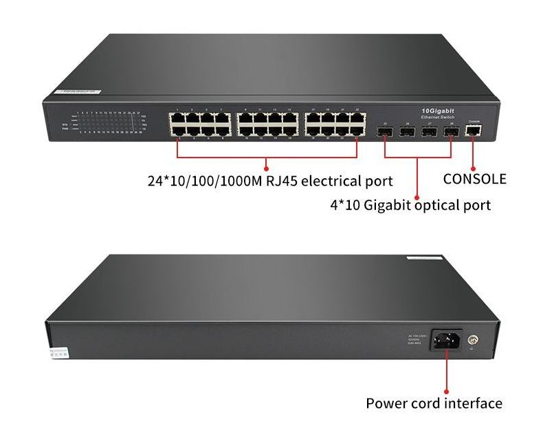 24 POPorts 4 SFP+ Linux firewall network switch