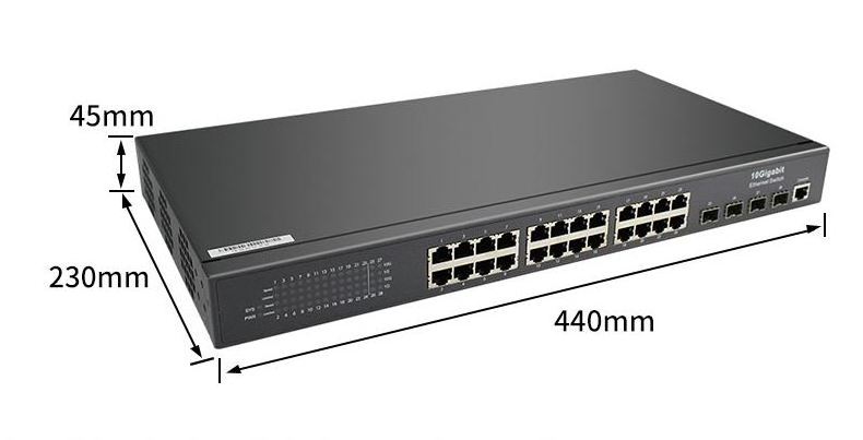 24 POPorts 4 SFP+ Linux firewall network switch