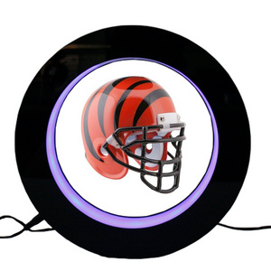 Rotating Levitate Floating Football magnetic Display Helmets Levitation football helmet Stand