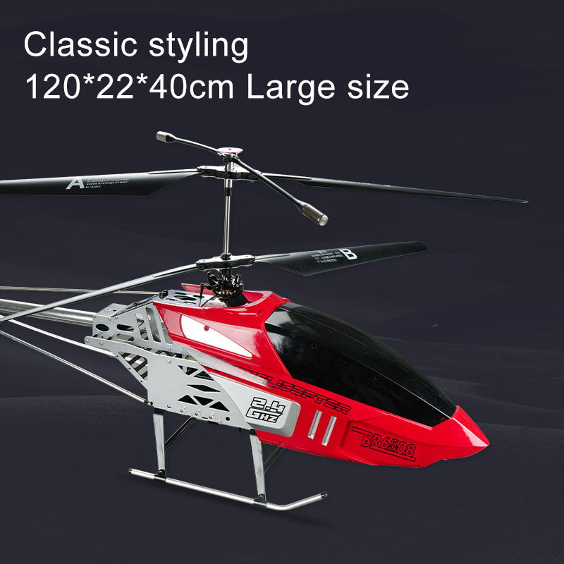 2.4G 4CH Super Large Metal RC Helicopter Big Long Distance Airplane Light Toy