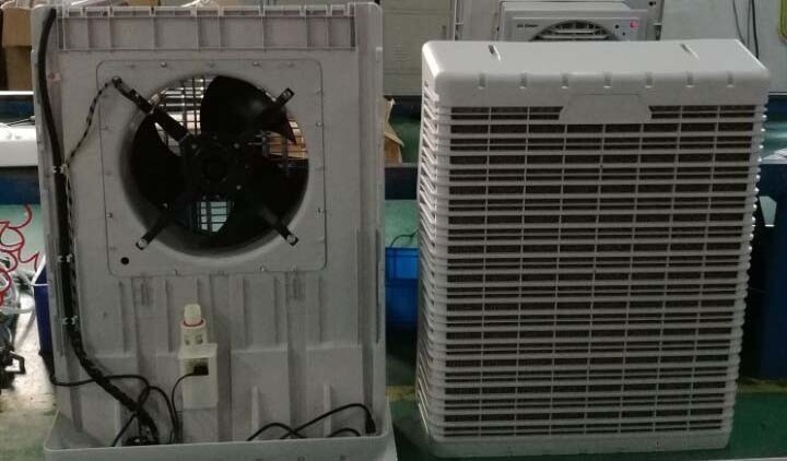 Window mounted with solar power option evaporative desert  air cooler