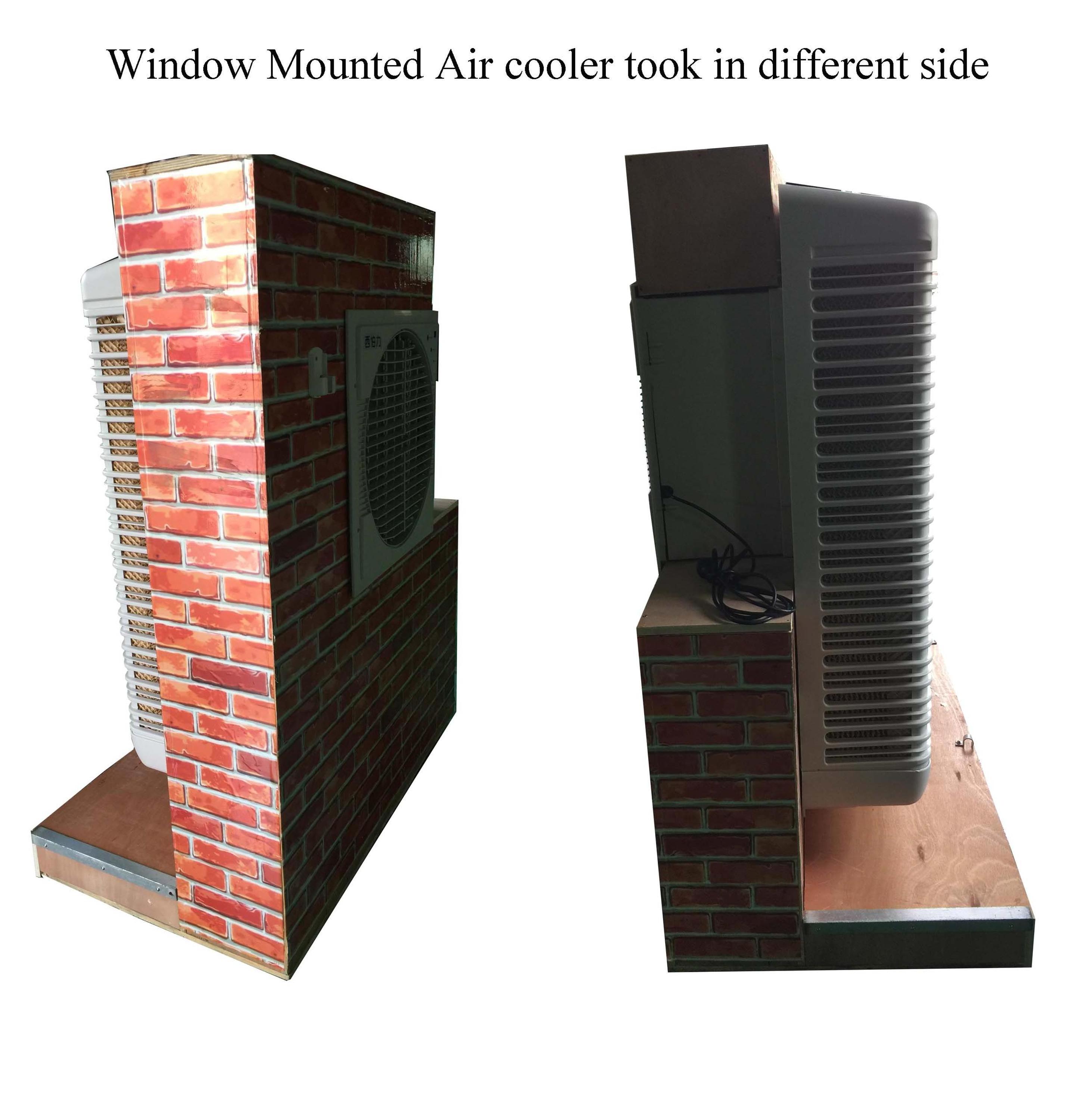 Window mounted with solar power option evaporative desert  air cooler