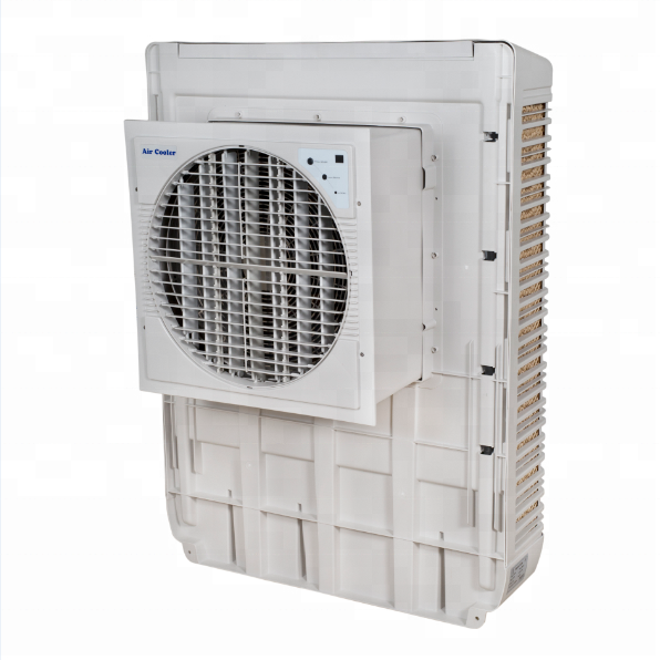 Window mounted with solar power option evaporative desert  air cooler