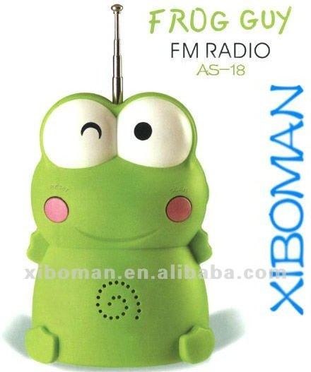 FM Auto Scan type Radio fm radio receiver with lasting antenna Frog radio with built-in speaker