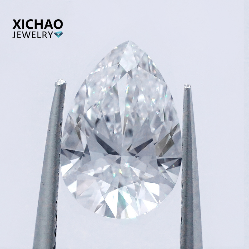 CVD diamond pear shape 1ct 1.5ct lab grown diamond D colour 3EX diamond with certificate for ring