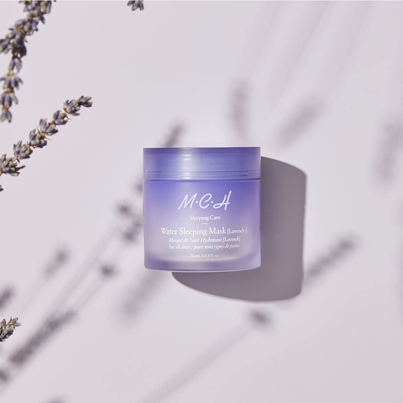 Custom Label Moisturizer Lavender Skincare Women Luminous Water Sleeping Mask Face Cream