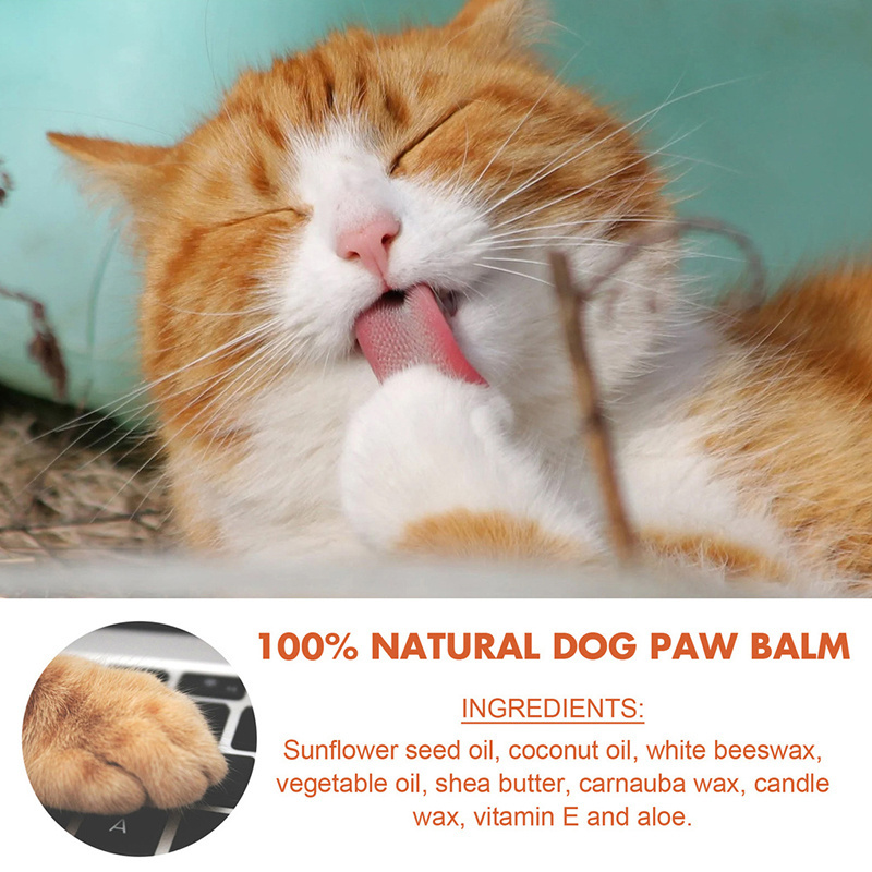 Private Label Pet Products Natural Paw Wax Protection Pacifier Paw Nose Cream Pet Cat Paw Balm