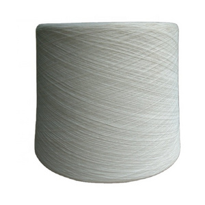 Virgin Polyester Spun Yarn 30s/1 Waxed Raw White for knitting in good quality