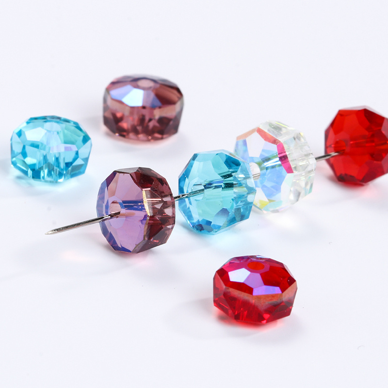 8mm Jewelry Accessories Crystal Beads Glass Faceted Beads For Jewelry Making Jewelry Accessories Wheel Beads