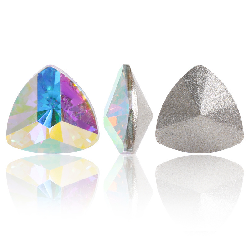 Xichuan Triangle kaleidoscope series fancy k9 glass pointback crystal stones jewelry making crafts charms strass rhinestones