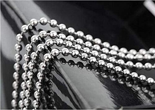 4mm Diameter Lead Free Ball Chain DIY Necklace Jewelry Making Round Stainless Steel Ball Chain Bulk for Craft Dog Tag Key Chain