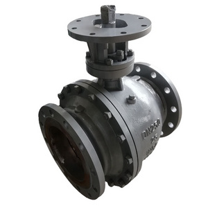 DN200 Flanged End Trunnion Ball Valve with gear box