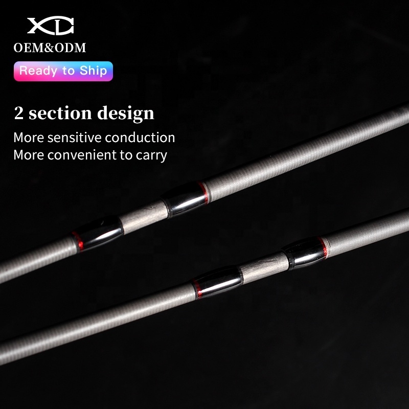 XDL Cheap 213cm 6.99ft M Power 2 section Fuji guide cork handle carbon spinning rod fishing rod blanks