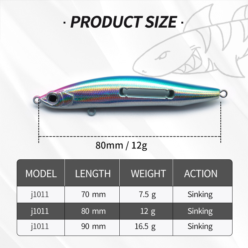 Sinking Pencil Fishing Lure 7.5 g 12 g 16.5 g Stickbait Wobbler Saltwater Fishing Lures Sea GT Tuna Bait Big Game