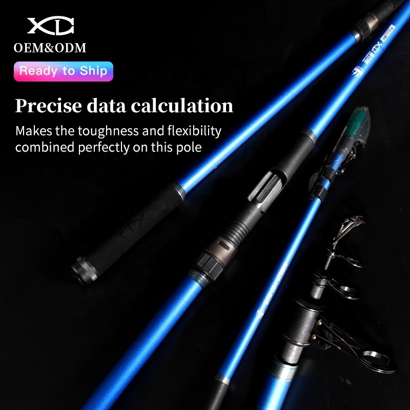 XDL Hot Selling 3.6M-4.5M 30+24T 4/5 Section surf  sea fishing pole surf custom lure rod custom fishing rod