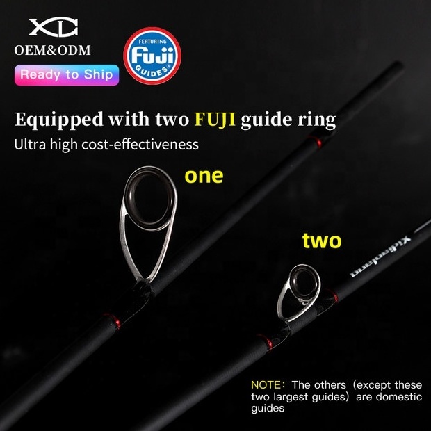 XDL Cheap 213cm 6.99ft M Power 2 section Fuji guide cork handle carbon spinning rod fishing rod blanks