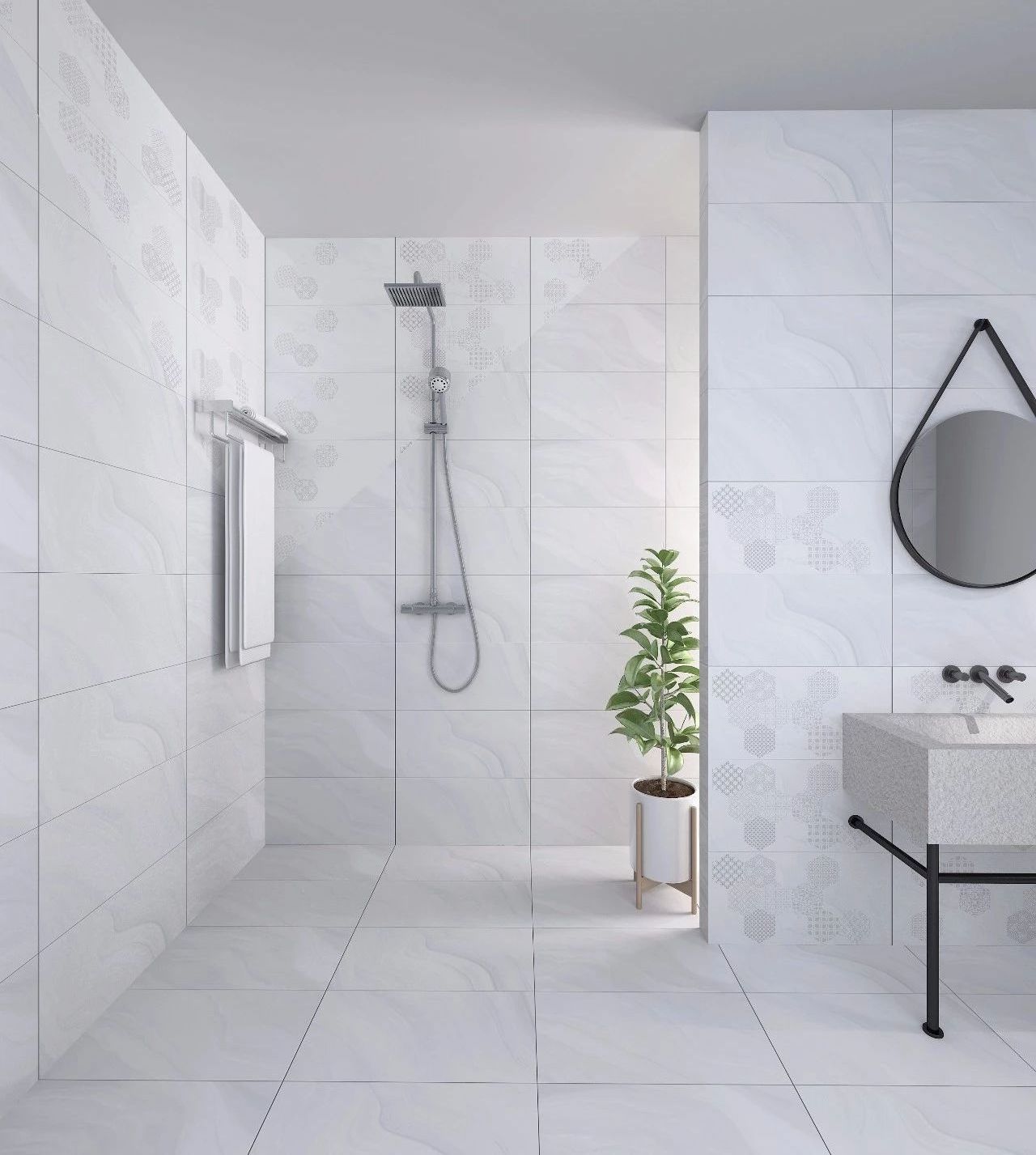 Bathroom toliet ceramic wall 300x600mm hexagon design ceramic wall tiles Sri Lanka prices