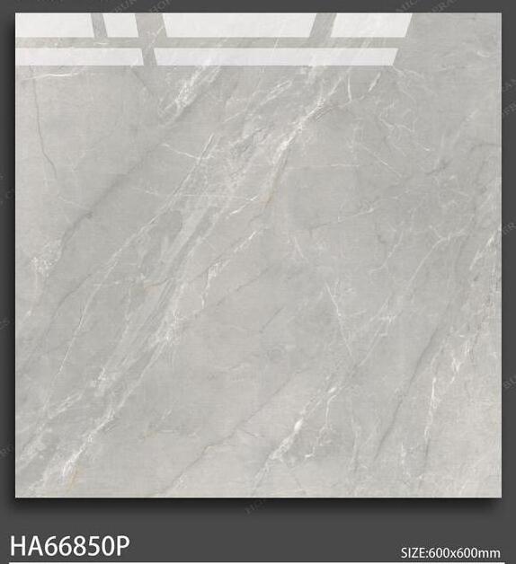 light gery Home decor glossy non slip crystal polished porcelain glazed kajaria floor ceramic tile 60x60