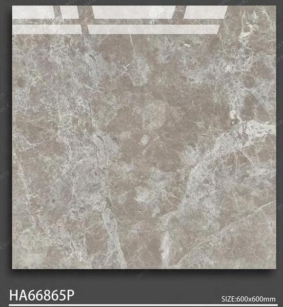 light gery Home decor glossy non slip crystal polished porcelain glazed kajaria floor ceramic tile 60x60