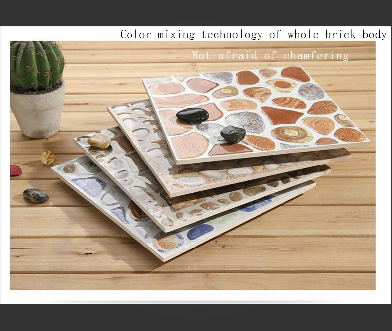 non slip ceramic floor and wall tiles decoration bathroom tile 3d cobbly Stone look ceramic floor tiles 12x12