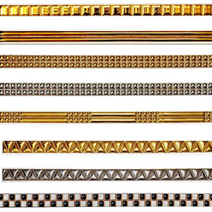 Decorative Golden Ceramic Kajaria Pencil Border Wall Tiles Border Interior bathroom pencil tile 10x600/20x600