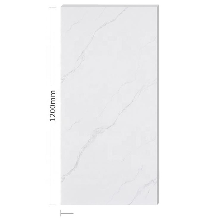 Natural Stone Look Marble Porcelain Sintered Stone Full Glazed glossy large Slab 600x1200 floor tiles white ceramic house tile