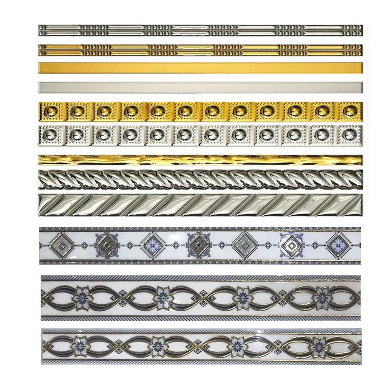 new Ceramic gold luxurious design pencil border tiles