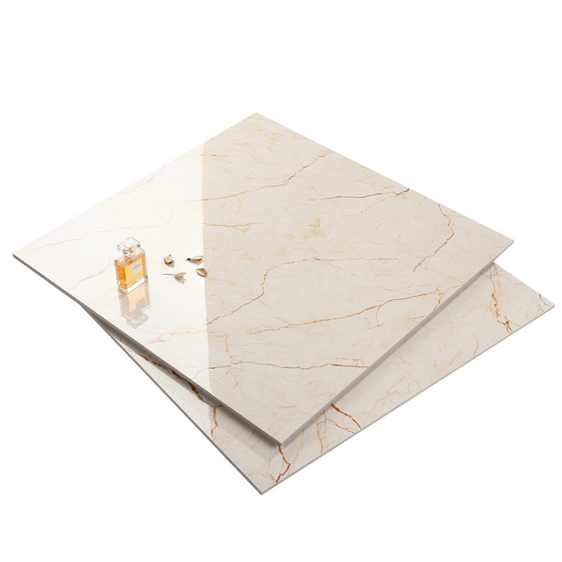 60x60cm Marble Look Full Body Polished Glazed Porcelain Bathroom Floor ceramic mirror tiles slab tile for dinning room