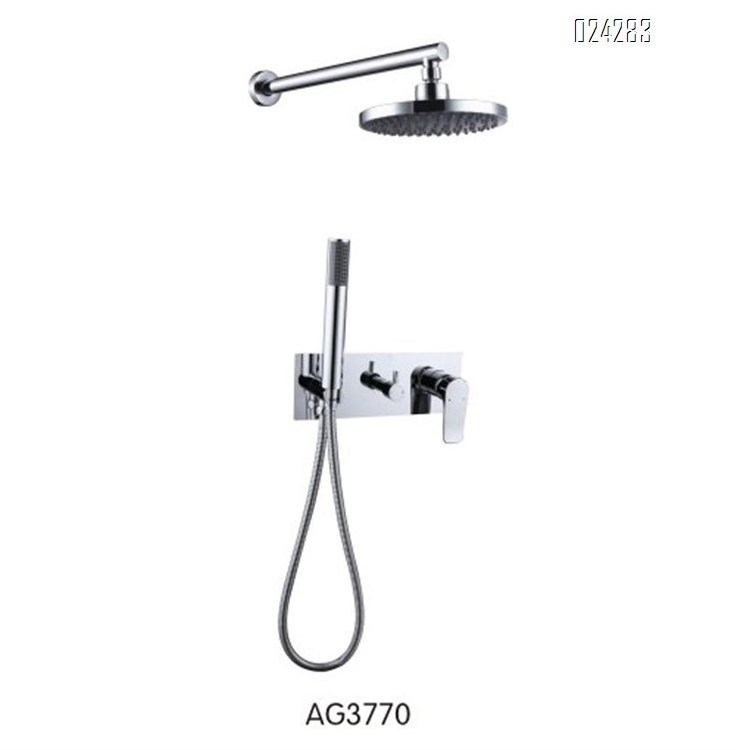 Outdoor Shower Wall Mounted Hot and Cold Shower with Single Handle Concealed Mixing Valve Shower Head