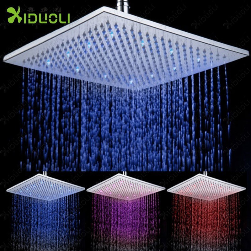 lighted shower heads shower head led three Color Shower Head with Color Changing LED Light