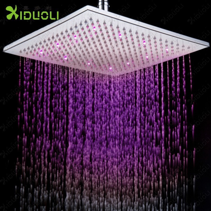 lighted shower heads shower head led three Color Shower Head with Color Changing LED Light