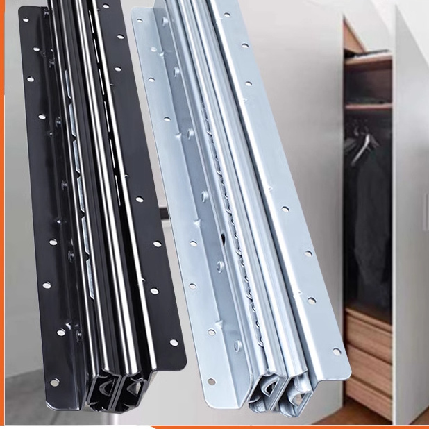 Tiered cabinet heavy-duty slide rail bottom support drawer slideway shoe cabinet pull track slide bottom storage organizer