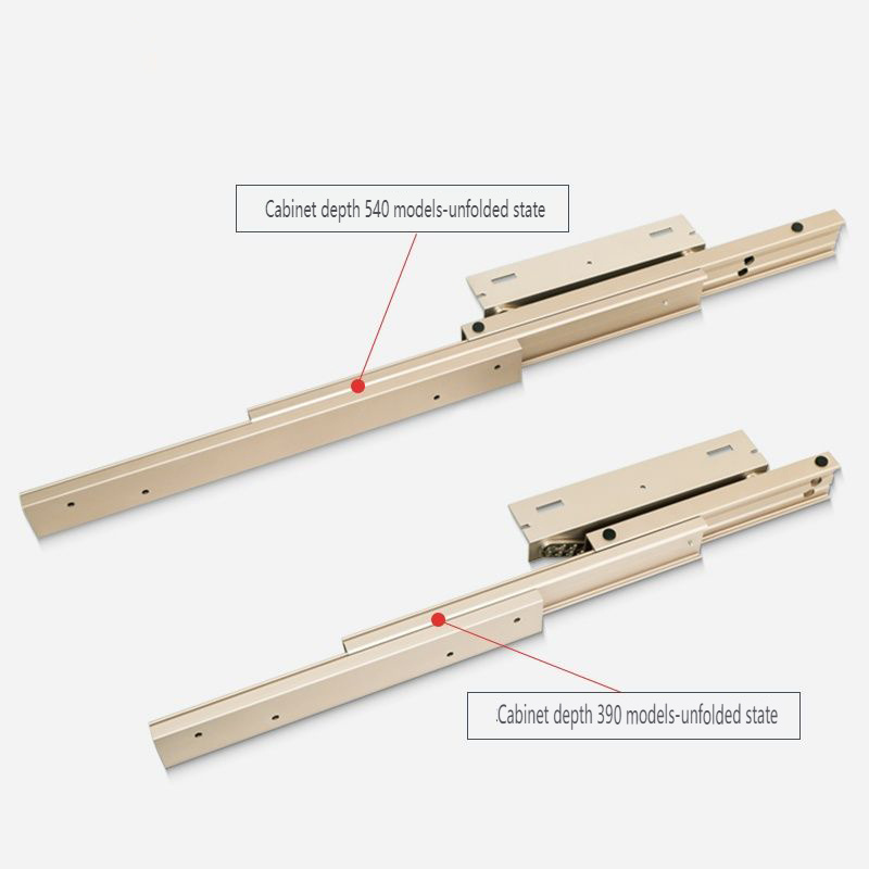 Lifting telescopic folding dining table slide rail hidden multi-functional desk pull-out retracting rail hardware accessories