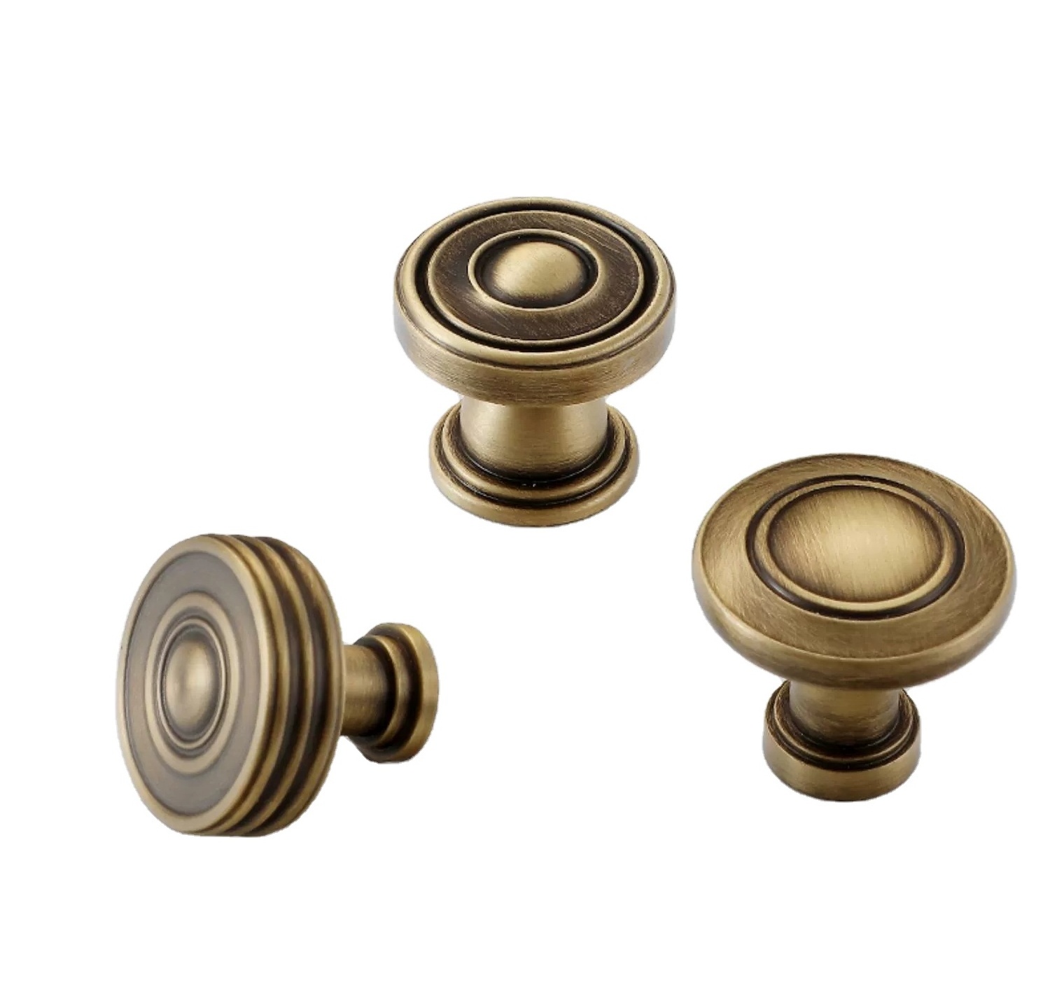 Hot sale antique solid brass furniture kitchen cabinet knobs wardrobe handle drawer pulls