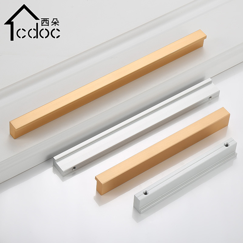 Xiduo modern simple minimalist cabinet drawer large wardrobe door handle L-shaped cabinet door handle