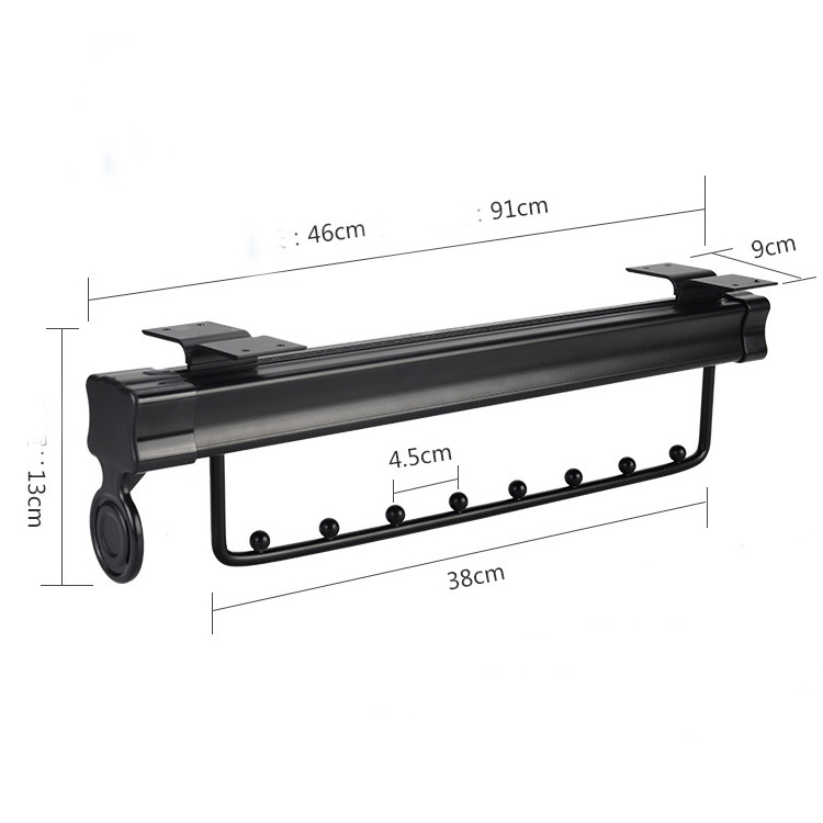 Aluminum handing rail tube holder closet hardware for aluminum wardrobe handing rail tube support