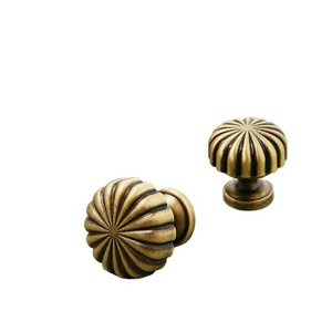 Pumpkin Bronze Brass Kitchen Cabinet Pulls Wardrobe Handle Drawer Hardware Furniture Knobs