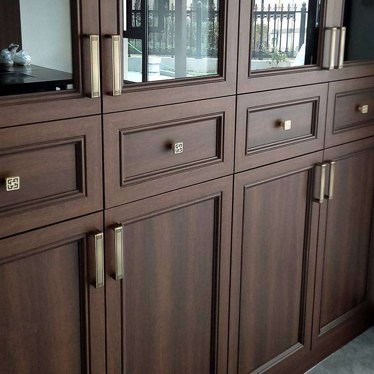 New Chinese style furniture brass door handle solid wood cabinet cabinet wardrobe bronze handle